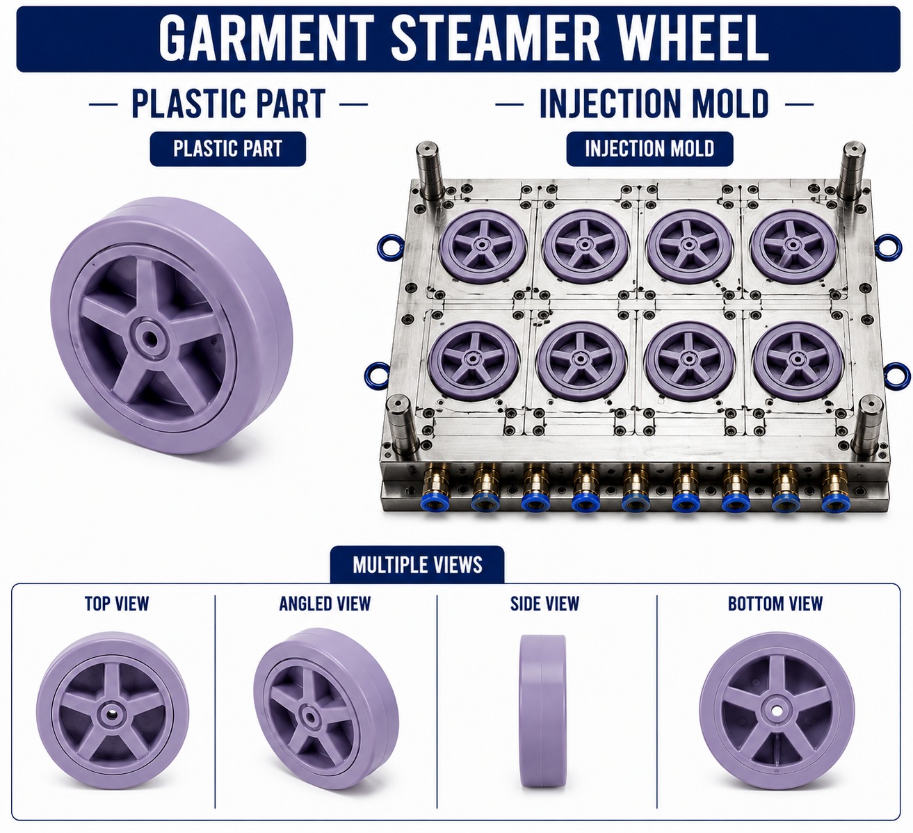 Garment Steamer Plastic Wheel Mould and Moulding Service